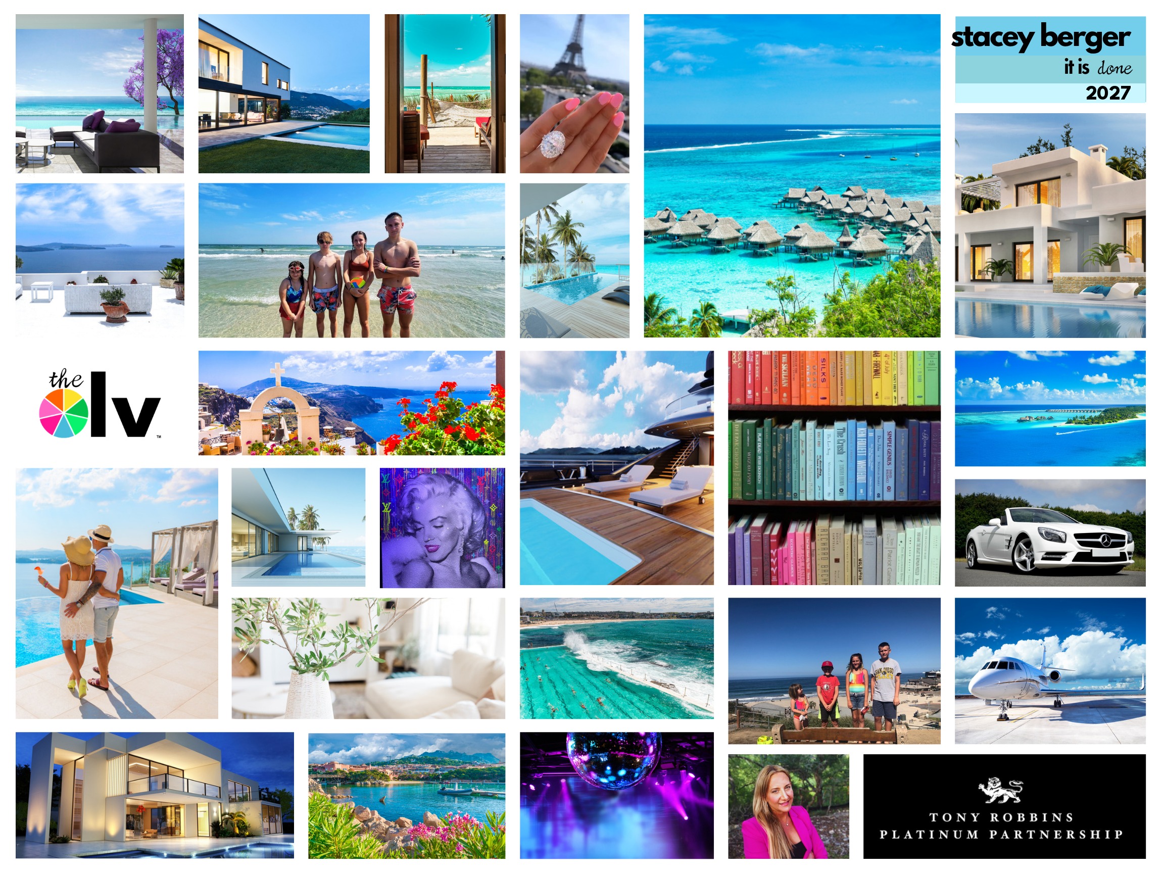 Stacey Berger's 2024 Canva Vision Board Prototype updated for 2027 — stacey berger / it is done / 2027